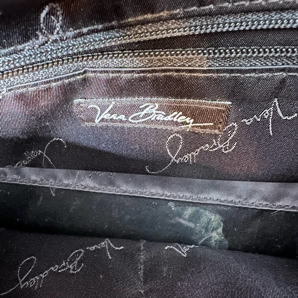 Vera Bradley Simple Basic Solid Quilted Brown Two… - image 5